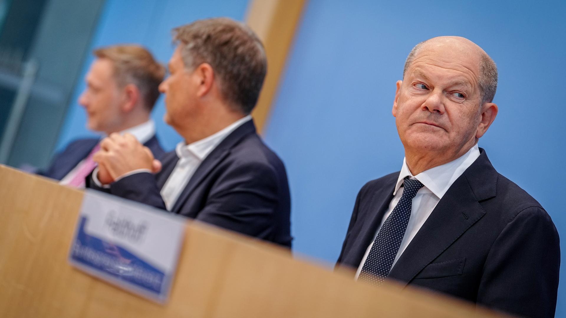 Olaf Scholz, Robert Habeck und CHristian Lindner