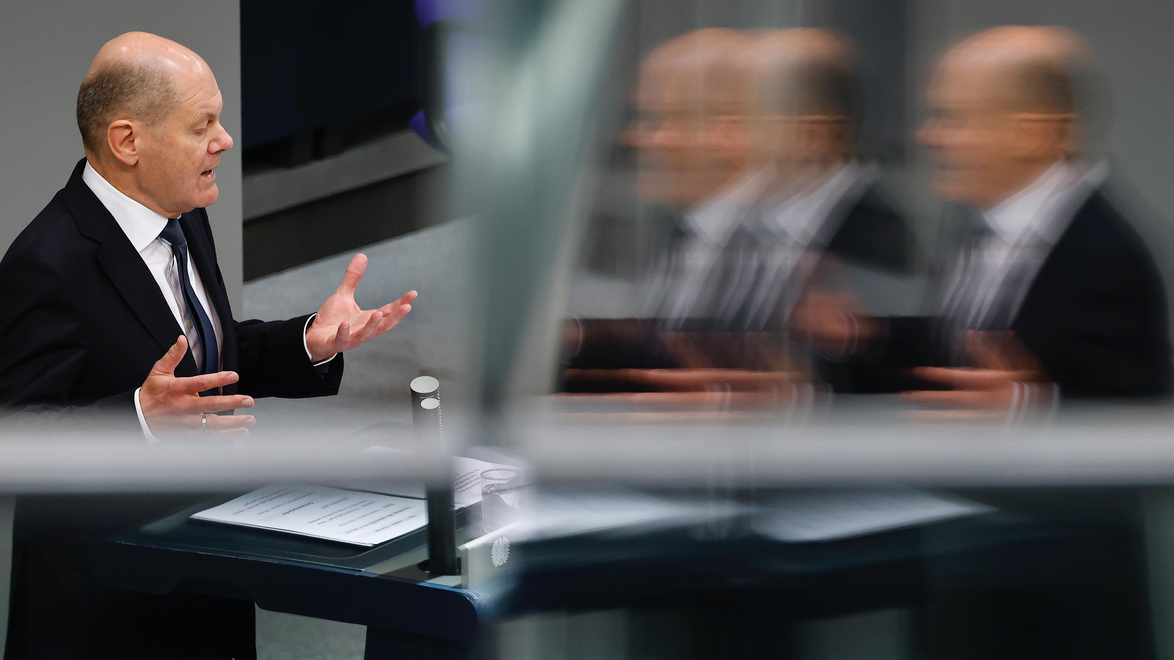 Kanzler Scholz im Bundestag