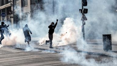 Schüler liefern sich am 2. Oktober 2026 in Nancy, Frankreich, Auseinandersetzungen mit der Polizei. (Archiv)