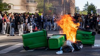 Schulblockade in Paris: Schüler protestieren gegen die miserablen Lernbedingungen, aufgenommen am 05.10.2026 in Paris (Frankreich)