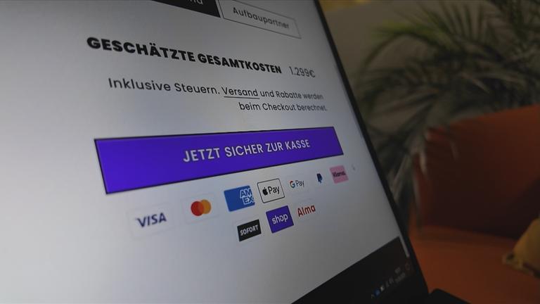 Checkout bei Onlinekauf