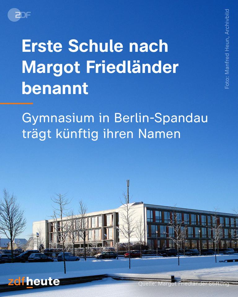 Erste Schule nach Margot Friedländer benannt