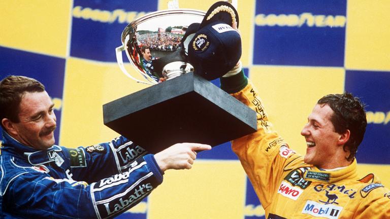 Schumacher gewinnt ein Jahr nach seinem Debüt in der Formel 1 seinen ersten Grand Prix: 1992 in Spa-Franchorchamps.