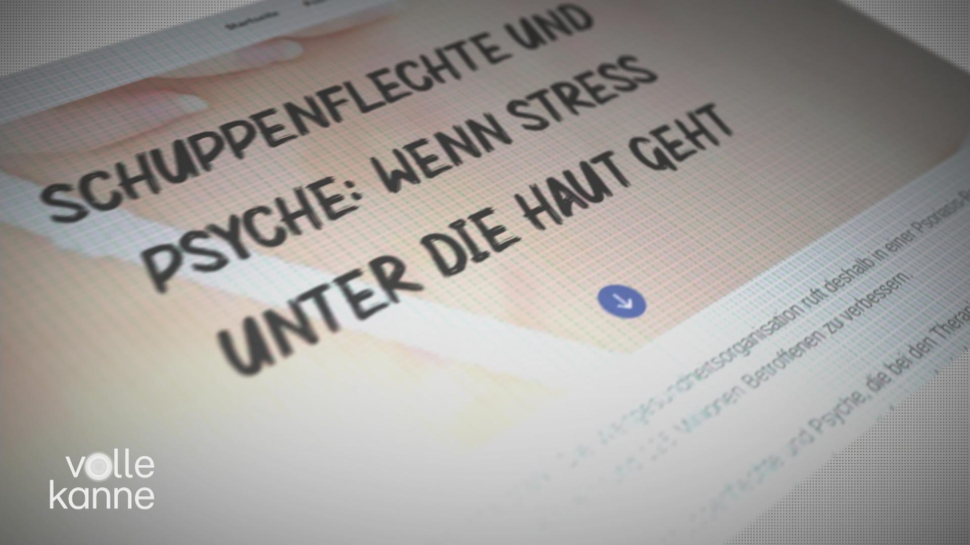 Schriftzug zu Schuppenflechte und Psyche: Wenn Stress unter die Haut geht