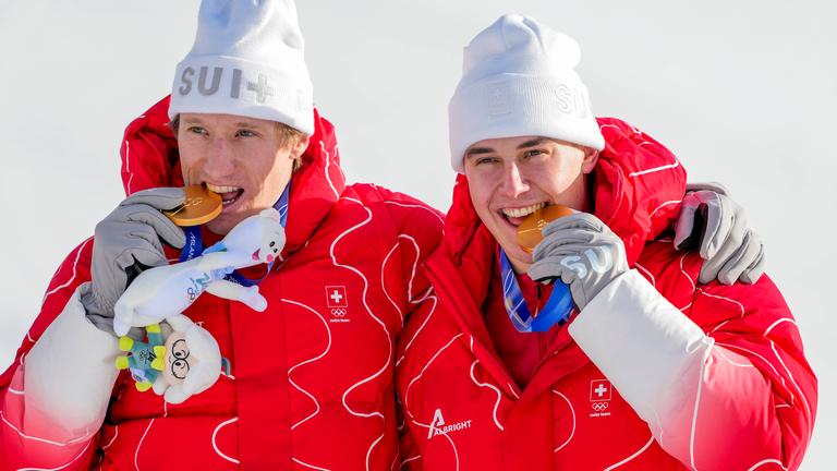 Tanguy Nef und Franjo von Allmen am 09.02.26
