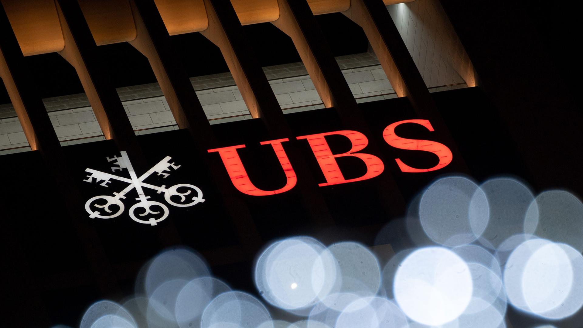 Das Logo der Schweizer Großbank UBS