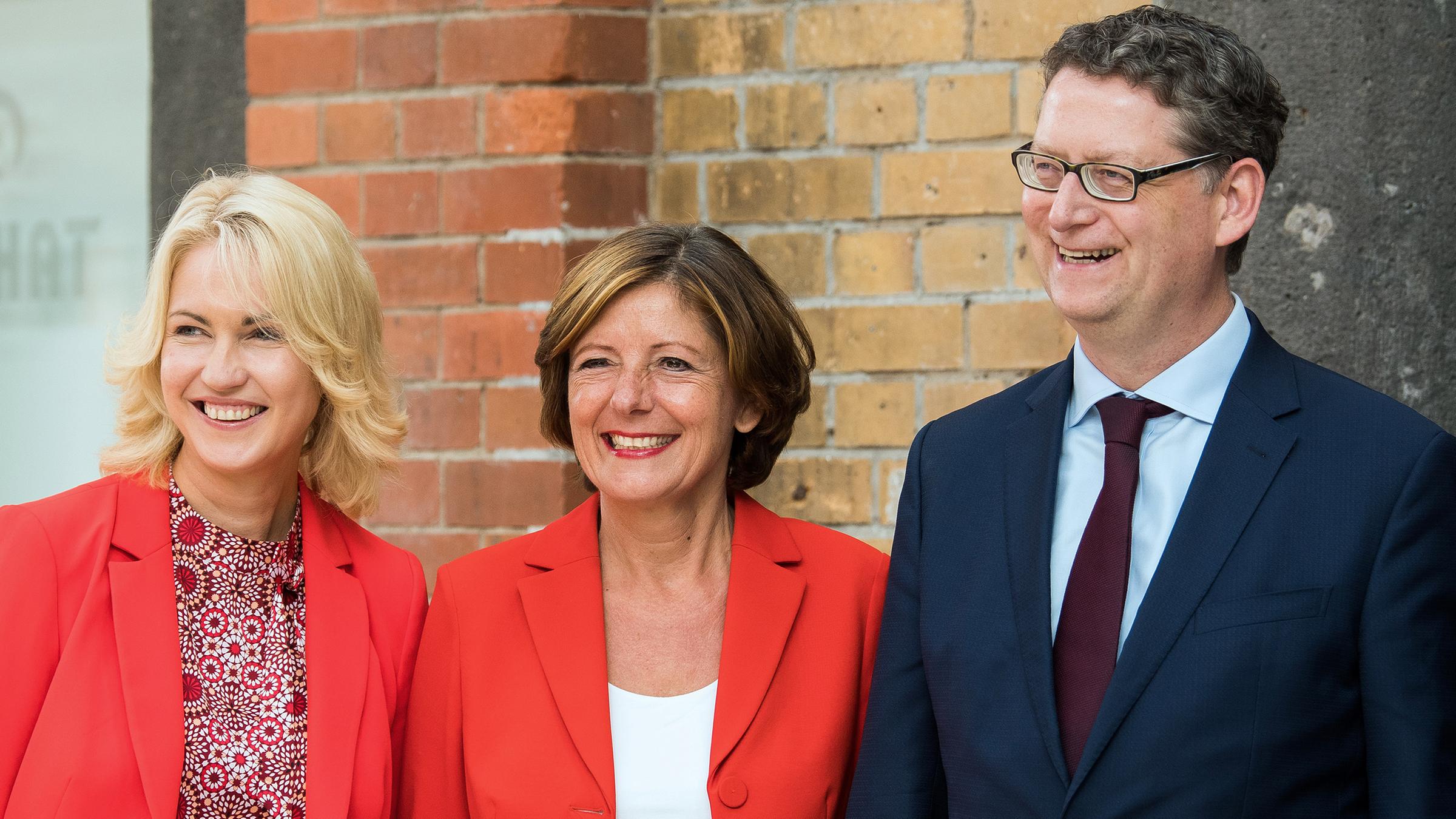 Manuela Schwesig, Malu Dreyer und Thorsten Schäfer-Gümbel (Archiv 15.09.2018)
