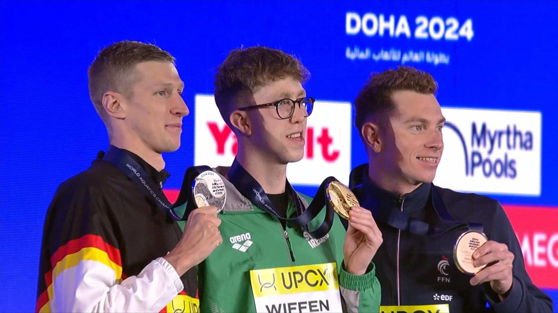 Florian Wellbrock mit Silber (links)
