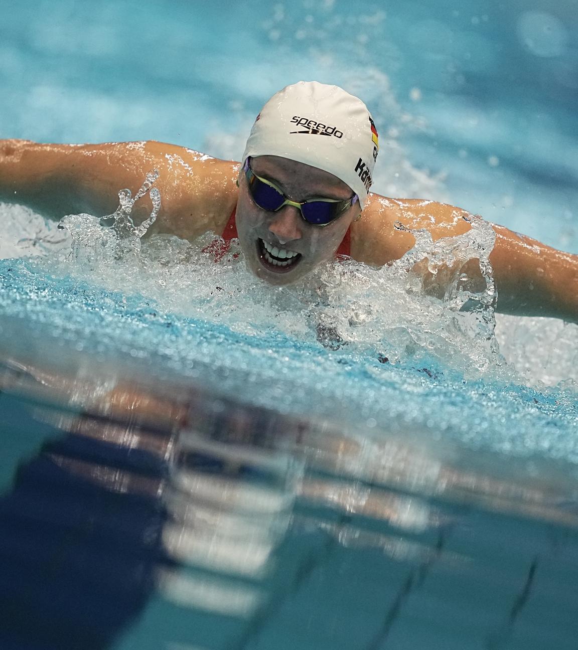 Angelina Köhler in Aktion bei der Deutschen Meisterschaft am 27.04.2024.