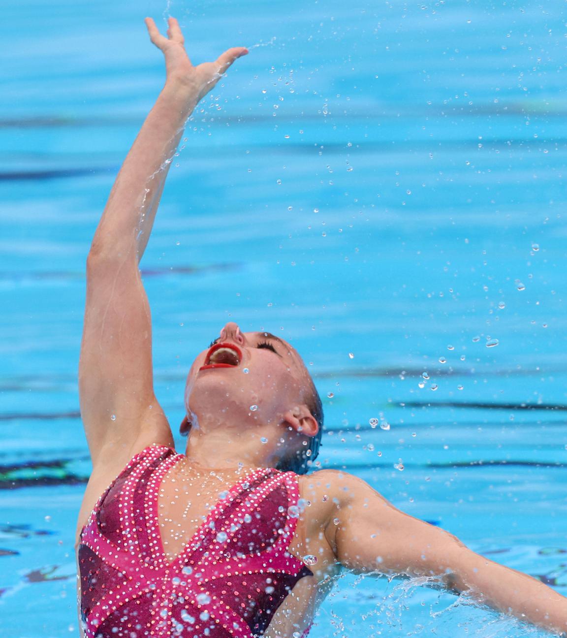 Klara Beyer während der Europameisterschaften im Schwimmen in Serbien am 13.06.2025.