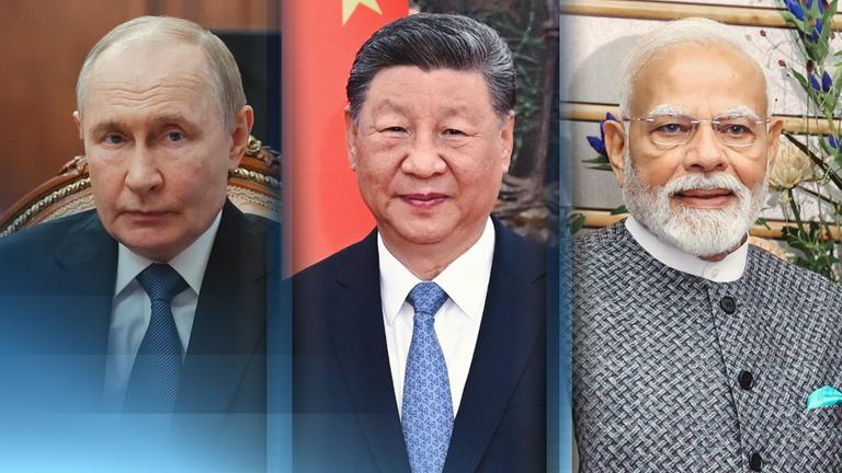 Valdimir Putin, Xi Jingping und Narendra Modi.