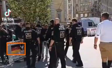 Aufnahmen des Polizeieinsatzes in München am 11. Juni.