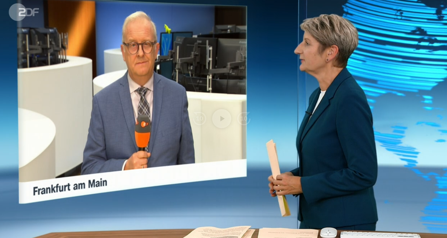 Wirtschaftsgespräch mit der Moderatorin Anne Gellinek und dem Börsenexperten Frank Bethmann