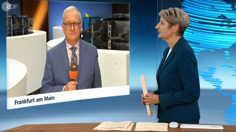 Wirtschaftsgespräch mit der Moderatorin Anne Gellinek und dem Börsenexperten Frank Bethmann