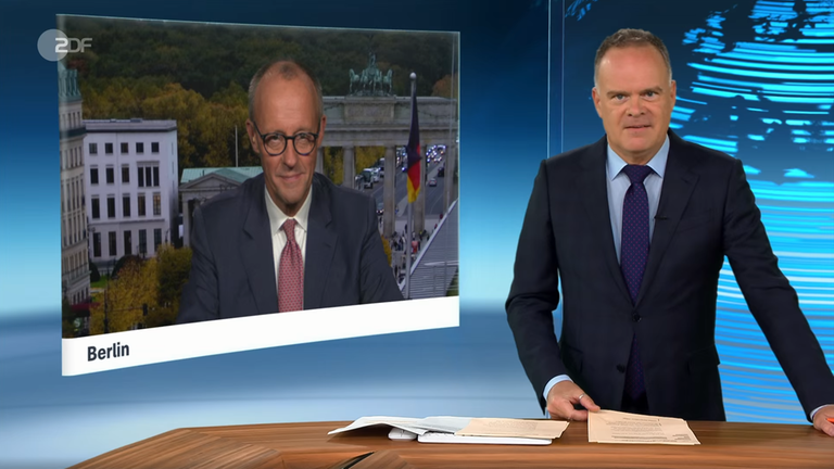 Christians Sievers im Schaltgespräch mit Friedrich Merz