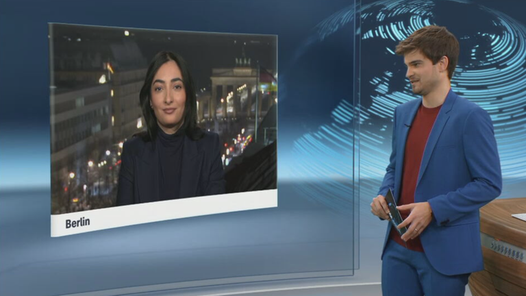 Schaltgespräch zwischen dem Moderator Christoph Wiesel Lance und der Ministerin Reem Alabali-Radovan