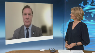 Schaltgespräch zwischen der Moderatorin Marietta Slomka und dem Sicherheitsexperten Nico Lange