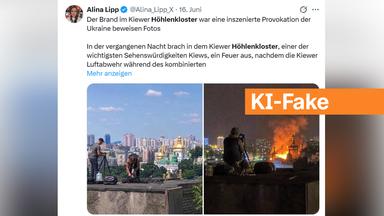 Screenshot des Posts auf x.com zum Angriff auf das Höhlenkloster in Kiew