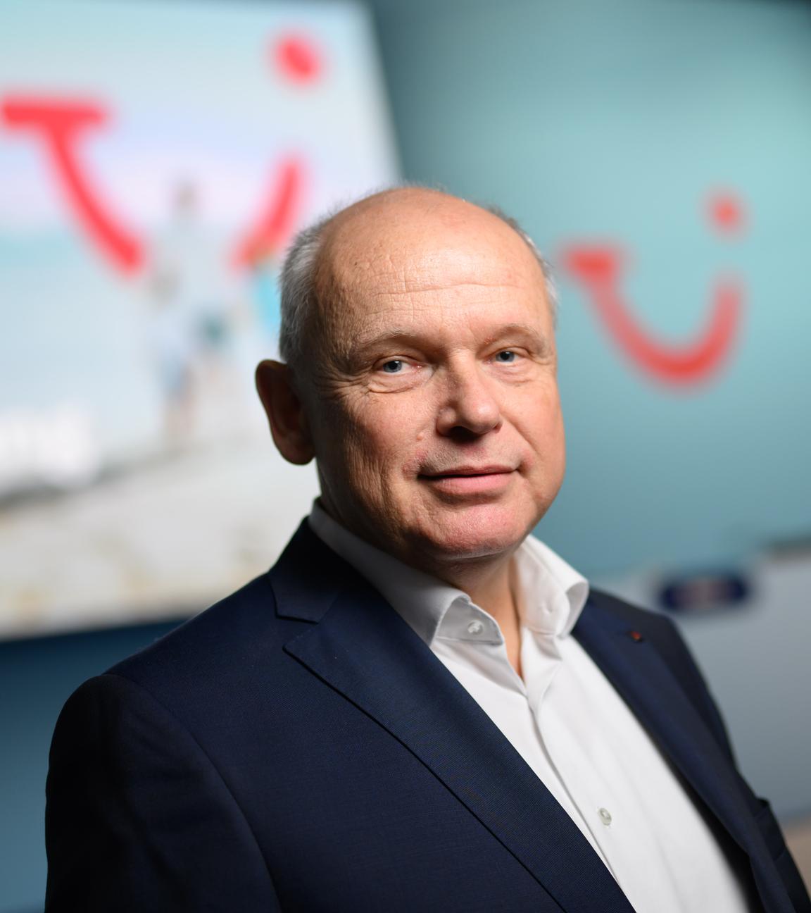 Sebastian Ebel, Vorstandsvorsitzender der TUI AG, steht bei der Hauptversammlung der TUI Group im Hannover Congress Centrum HCC.