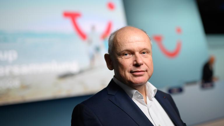 Sebastian Ebel, Vorstandsvorsitzender der TUI AG, steht bei der Hauptversammlung der TUI Group im Hannover Congress Centrum HCC.