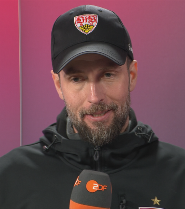 Stuttgarts Trainer Sebastian Hoeneß im Interview beim aktuellen Sportstudio am 02.03.2024.