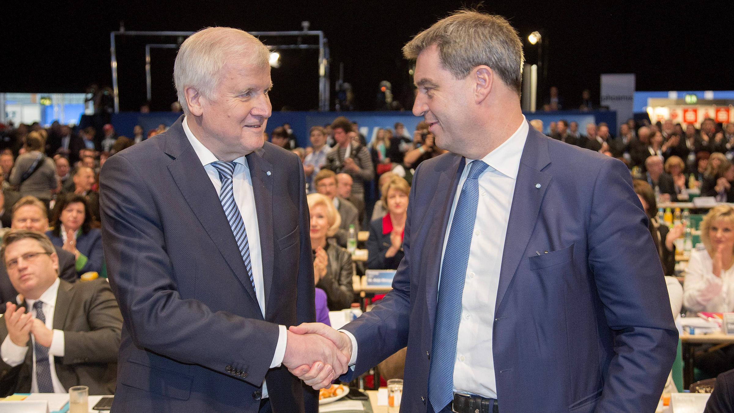 Horst Seehofer mit Markus Söder