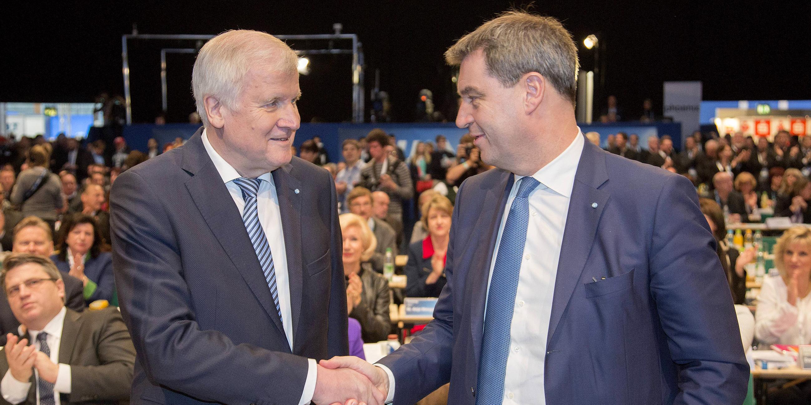 Horst Seehofer mit Markus Söder