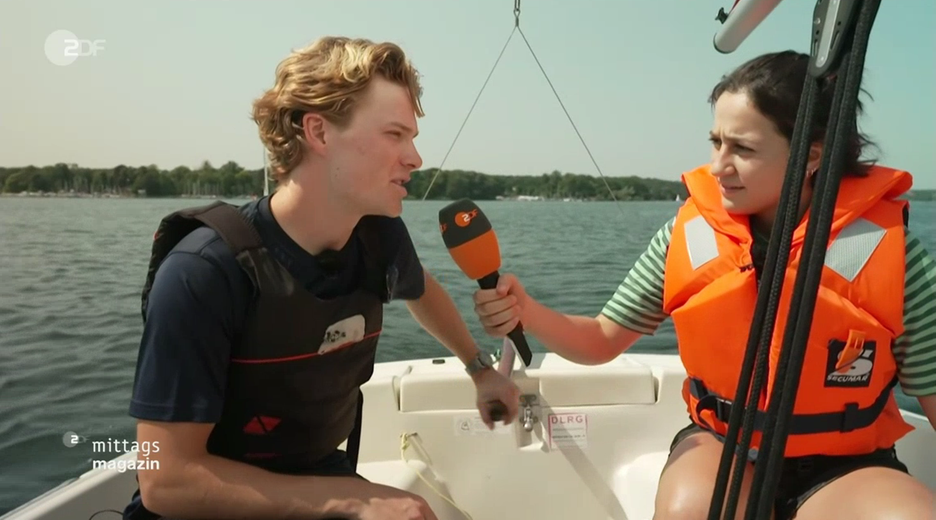 Reporterin Saadet Czapski beim Segeln