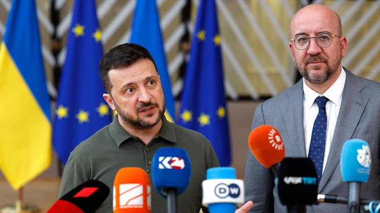 Wolodymyr Selenskyj und Charles Michel