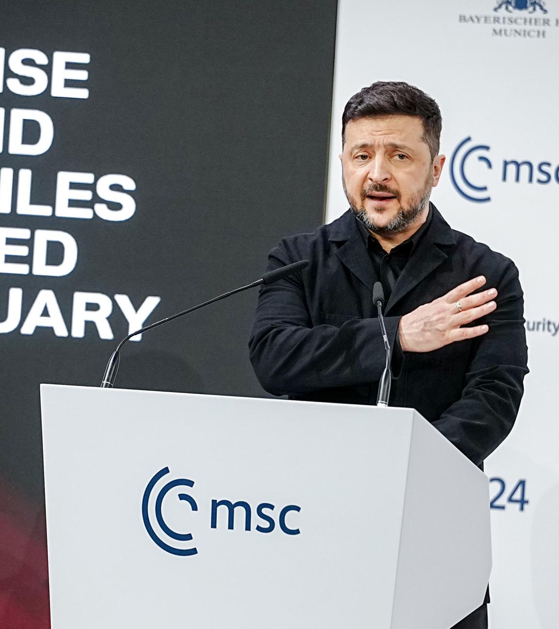  Wolodymyr Selenskyj, Präsident der Ukraine, spricht bei der 62. Münchner Sicherheitskonferenz (MSC) am 14.02.2026 in München.