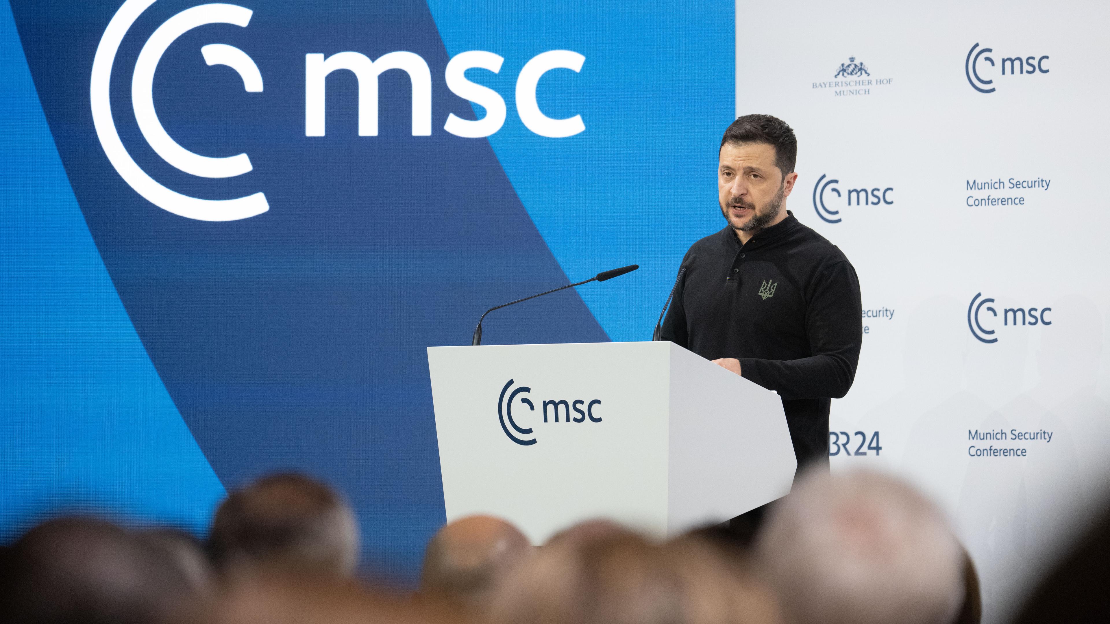 Wolodymyr Selenskyj, Präsident der Ukraine, spricht während der 61. Münchner Sicherheitskonferenz (MSC).