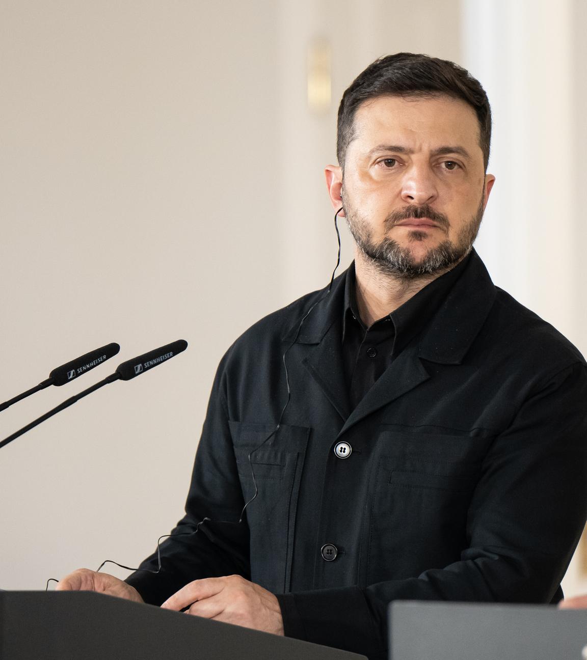 Sanchez und Selenskyj bei einem Treffen im Moncloa Palast in Madrid