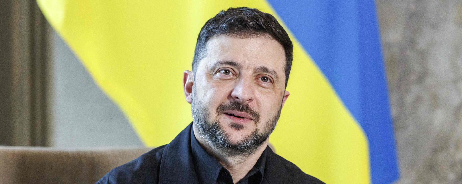 Wolodymyr Selenskyj bei einer Konferenz.