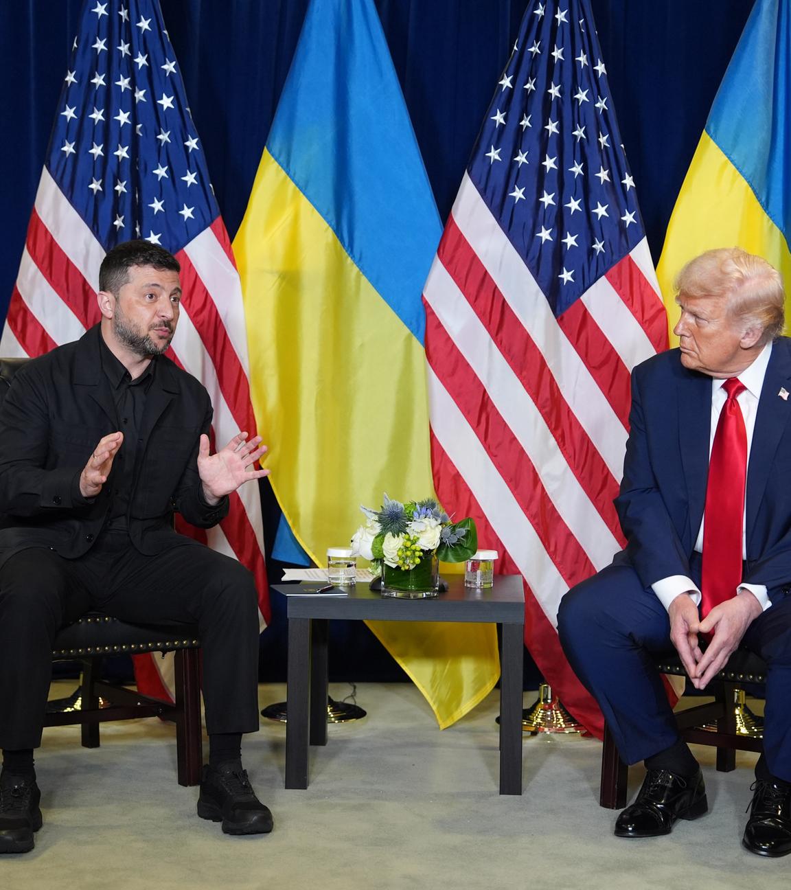 US-Präsident Donald Trump trifft sich mit dem ukrainischen Präsidenten Wolodymyr Selenskyj, am Rande der Generaldebatte der UN-Vollversammlung.
