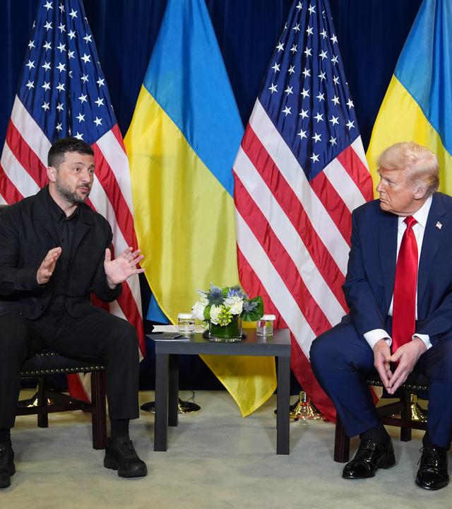 US-Präsident Donald Trump trifft sich mit dem ukrainischen Präsidenten Wolodymyr Selenskyj, am Rande der Generaldebatte der UN-Vollversammlung.