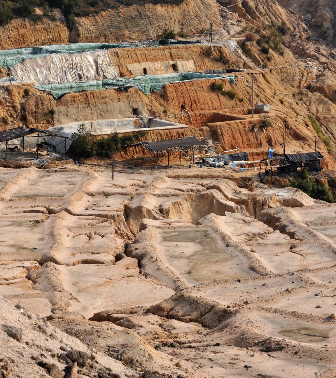 Eine Mine für seltene Erden in der chinesischen Provinz Jiangxi