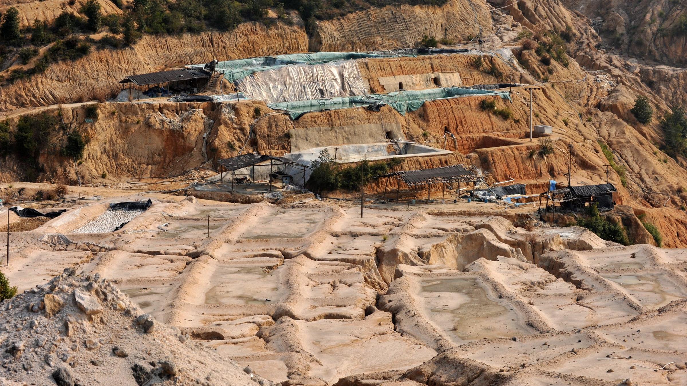 Eine Mine für seltene Erden in der chinesischen Provinz Jiangxi