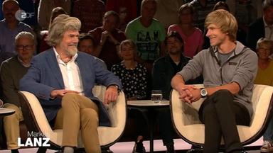 Bergsteiger Reinhold Messner und Alpinist Simon Messner
