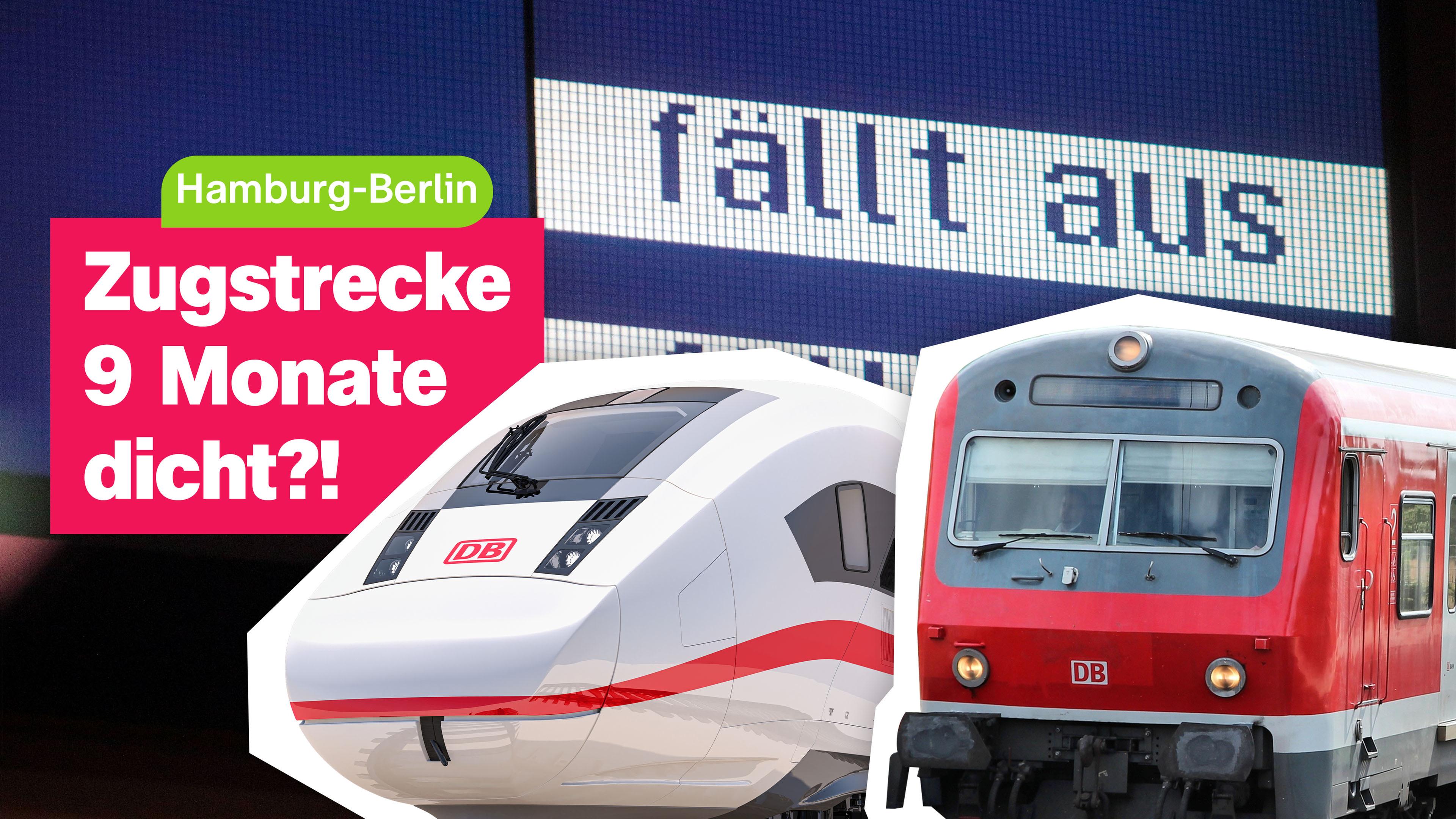 Sendungsteaser vom 1. August 2025: Zugstrecke dicht, Hamburg-Berlin, zwei Züge