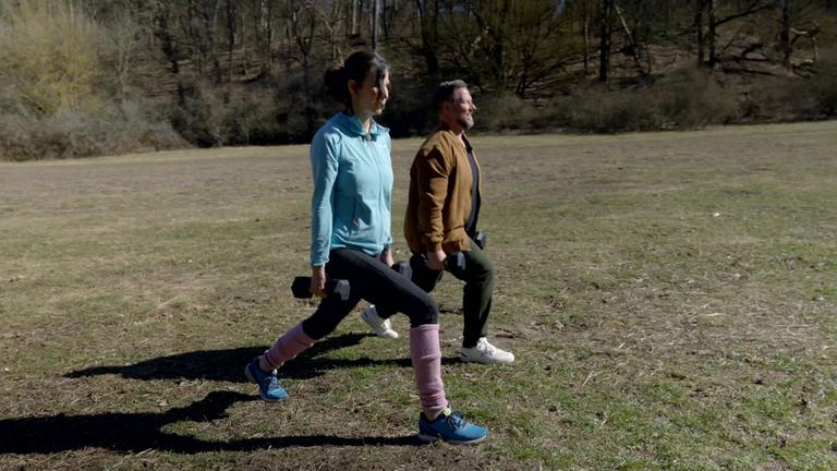 Sabine Platz mit Trainer