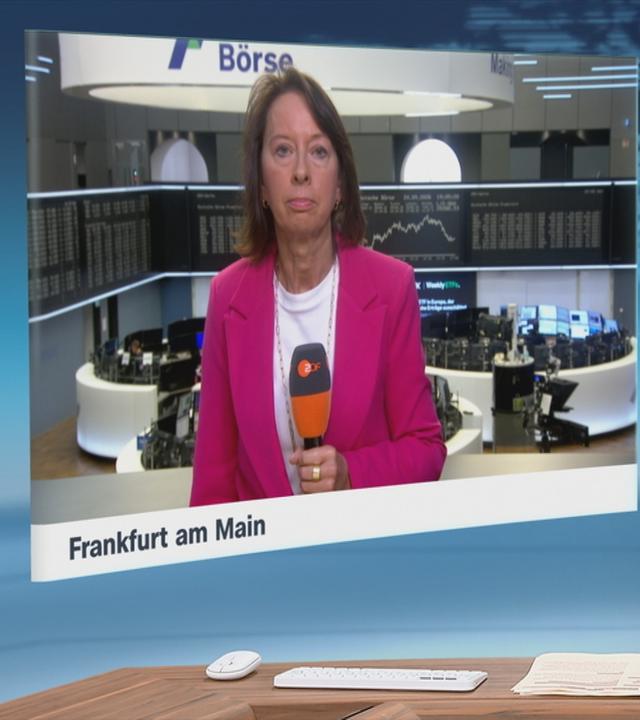 Stephanie Barret an der Börse in Frankfurt