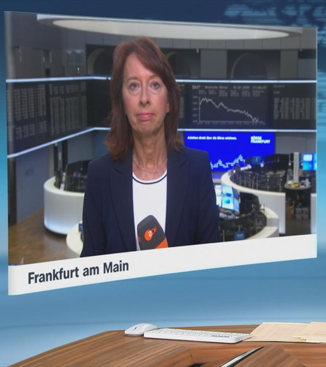 ZDF-Börsenexpertin Stephanie Barrett in Frankfurt