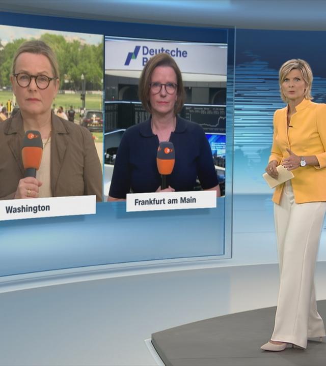 Die ZDF-Korrespondentinnen Claudia Bates, Phoebe Gaa und Valerie Haller 