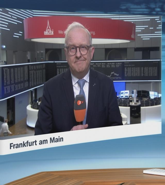 ZDF-Korrespondent Frank Bethmann von der Börse in Frankfurt 