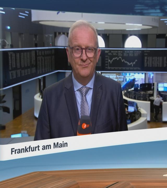 Moderatorin und Korrespondent Frank Bethmann zugeschaltet