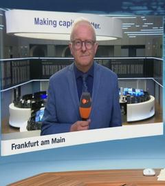 Moderator im Schaltgespräch mit ZDF-Börsenexperte Frank Bethmann.