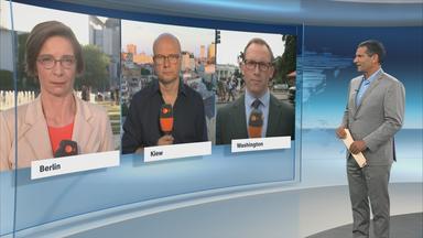  Torge Bode, Dina Zimmermann und David Sauer im Schaltgespräch mit der heute