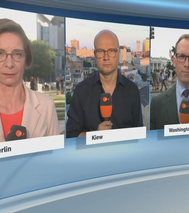  Torge Bode, Dina Zimmermann und David Sauer im Schaltgespräch mit der heute