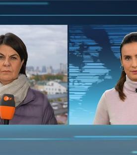 Eine Live-Schaltung zur ZDF-Korrespondentin Brühl in Kiew.