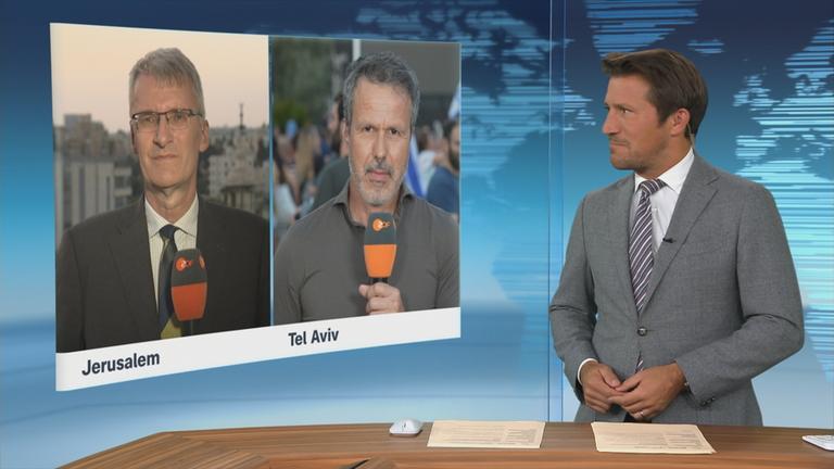 Donald Trump sprach heute im israelischen Parlament. Welche Signale er senden will und welche Bedeutung der Tag für Israel hat - Elmar Theveßen und Thomas Reichart ordnen ein.